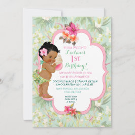 Etnische baby meisje bikini tropische luau Hawaiaa Kaart