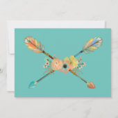 Etnische baby meisje inheemse stam hoofdtooi mocas kaart (Achterkant)