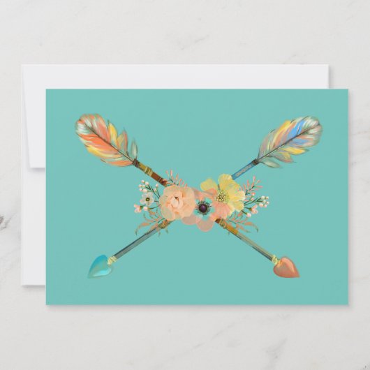 Etnische baby meisje inheemse stam hoofdtooi mocas kaart (Achterkant)