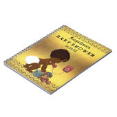 Etnische Baby op het telefoonboek Gold Chevrons Notitieboek (Linkerzijde)