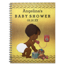 Etnische Baby op het telefoonboek Gold Chevrons