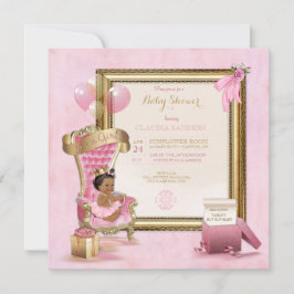 Etnische Baby Princess Crown Gold Pink Royal Kaart