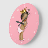 Etnische Baby prinses en parelroze Grote Klok (Hoek)
