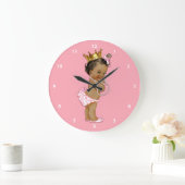 Etnische Baby prinses en parelroze Grote Klok (Huis)