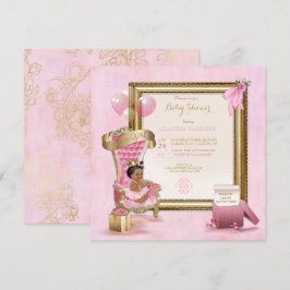Etnische Baby Prinsessen Kroon Goud Roze Koninklij Kaart
