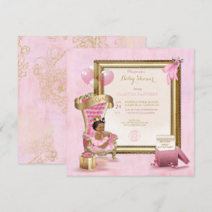 Etnische Baby Prinsessen Kroon Goud Roze Koninklij Kaart