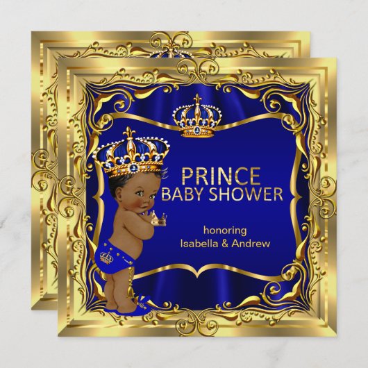 Etnische Baby shower Kaart (Voorkant / Achterkant)