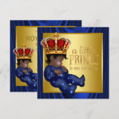 Etnische Baby shower Koninklijk Blauw Kroongebied Kaart (Voorkant / Achterkant)