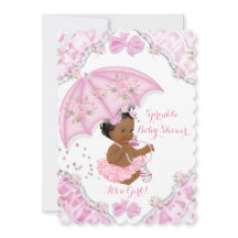 Etnische Baby shower Roze Umbrella Girl Flowers