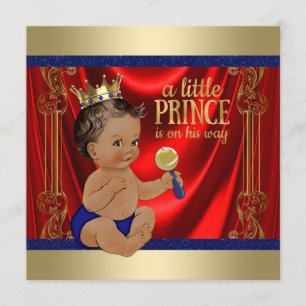 Etnische Baby shower van de Royal Blue Gold Prince Kaart