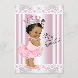 Etnische Baby showers Tutu Ballerina Pearl en Lace Kaart