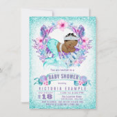 Etnische Baby Zeemeermin Baby shower Uitnodiging (Voorkant)