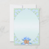 Etnische babyjongen in cadeaudoos en Rozen Dank je Bedankkaart (Achterkant)