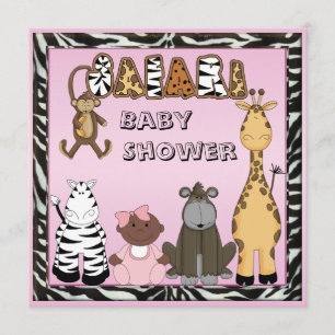Etnische babymeisjes en Safari Baby showers Kaart