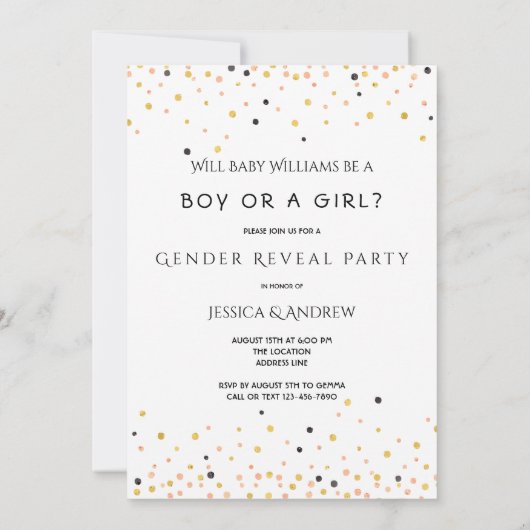 Etnische baby's honkbal of strikken Geslacht onthu Kaart (Achterkant)