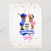 Etnische baby's honkbal of strikken Geslacht onthu Kaart (Voorkant / Achterkant)