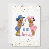 Etnische baby's laarzen of strikken Geslacht onthu Kaart (Voorkant)