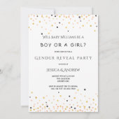 Etnische baby's laarzen of strikken Geslacht onthu Kaart (Achterkant)