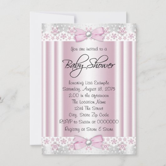 Etnische Ballerina Pearl en Lace Tutu Baby shower Kaart (Achterkant)