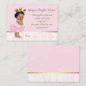 Etnische Ballerina Prinses Luier Raffle Ticket Informatiekaartje (Voorkant / Achterkant)