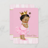 Etnische Ballerina Tutu Baby shower Dank u Bedankkaart (Voorkant / Achterkant)