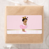 Etnische Ballerina Tutu Baby shower Waterfles Etiket (Insitu)