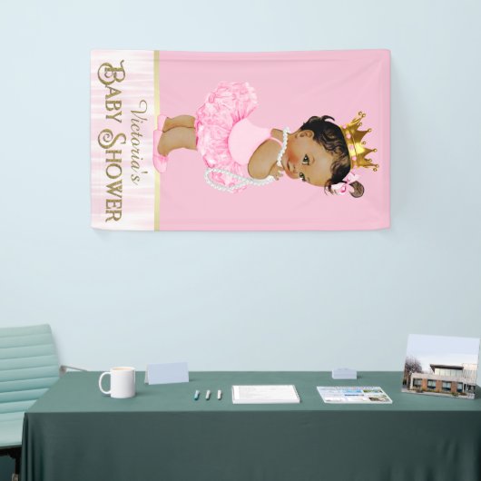 Etnische Ballerina Tutu Pearl Baby shower Spandoek (Beurs)