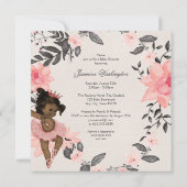 Etnische Ballerina Waterverf krans Baby shower Kaart (Achterkant)