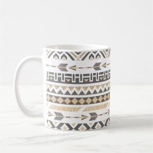 Etnische beige naadloos:  patroon koffiemok