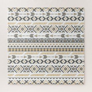 Etnische beige naadloos:  patroon legpuzzel