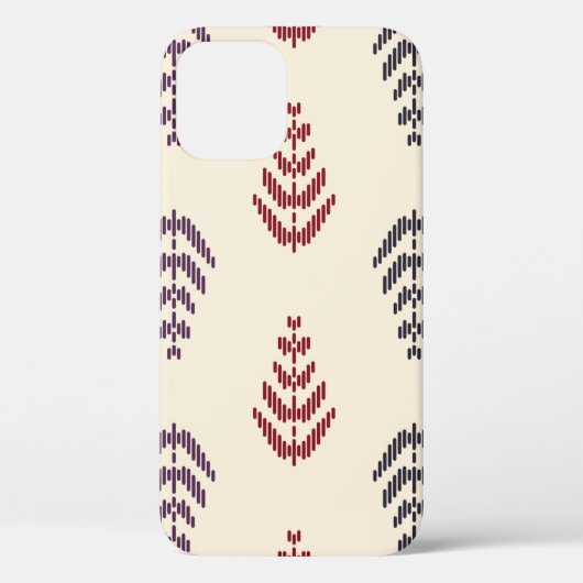 Etnische bladachtergrondkunst. Naadloos patroon in Case-Mate iPhone Case (Achterkant)