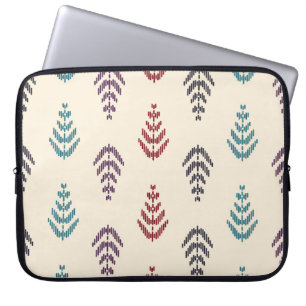 Etnische bladachtergrondkunst. Naadloos patroon in Laptop Sleeve