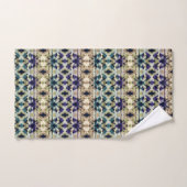 Etnische blauwe, beige ikat  bad handdoek (Handdoek)