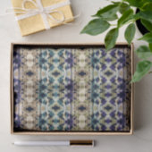 Etnische blauwe, beige ikat tissuepapier (Geschenk)