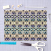 Etnische blauwe, beige ikat tissuepapier (Craft)