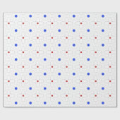 Etnische blauwe stip cadeaupapier (Vlak)