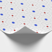 Etnische blauwe stip cadeaupapier (Hoek)