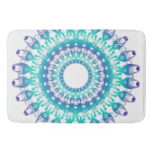 etnische blauwgroen mandala badmat (Voorkant)