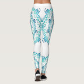 etnische blauwgroen mandala . leggings (Achterkant)