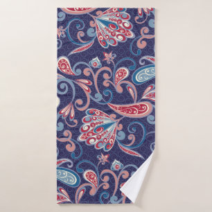 Etnische bloemen: Abstract oosters naadloos. Badhanddoek