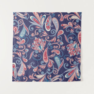 Etnische bloemen: Abstract oosters naadloos. Wandkleed
