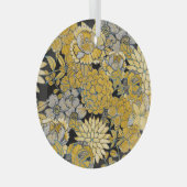 Etnische bloemen: creatieve Paisley textuur. Glas Ornament (Voorkant Rechts)