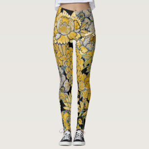 Etnische bloemen: creatieve Paisley textuur. Leggings