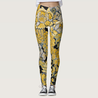 Etnische bloemen: creatieve Paisley textuur. Leggings