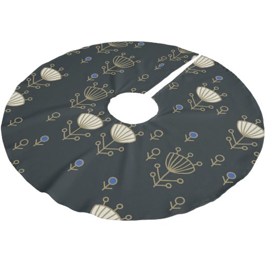 Etnische bloemen: sierontwerp kerstboom rok (Gekanteld)