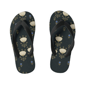 Etnische bloemen: sierontwerp kinder teenslippers