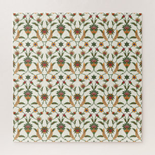Etnische bloemen: stijlvol naadloos Ornament. Legpuzzel
