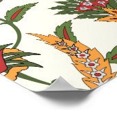 Etnische bloemen: stijlvol naadloos Ornament. Poster (Hoek)