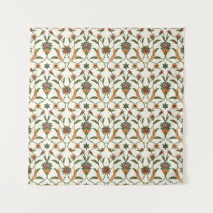 Etnische bloemen: stijlvol naadloos Ornament. Wandkleed