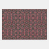 Etnische Boho Antiek Patroon Bruin Roze Rood Inpakpapier Vel (Voorkant 2)
